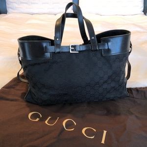 Gucci Authentic Vintage Canvas Tote Bag